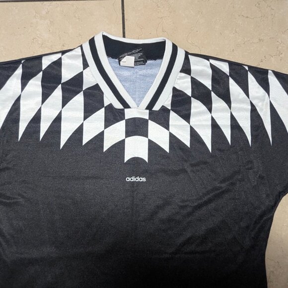 Vintage Adidas 1994 Template Soccer Jersey in black, available in size small. - Picture 2 of 6